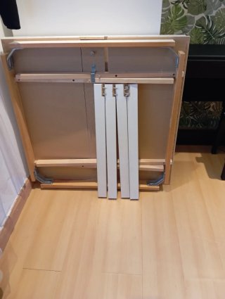 Mesa extensible blanca de madera Ikea