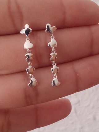Pendientes Oso Plata 925