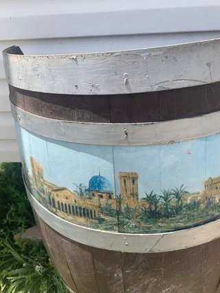 Barril Vintage Pintado Ciudad Elche