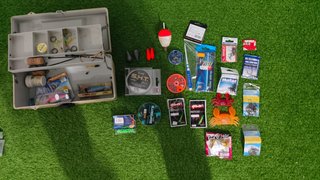 2 cañas de pesca + 2 carretes + kit de pesca