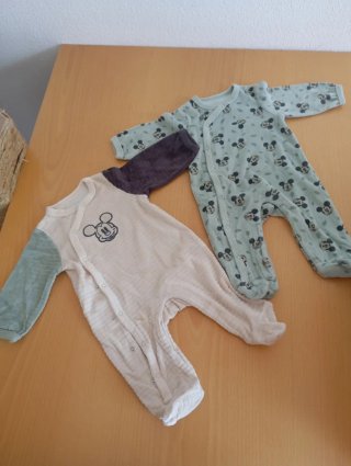 Conjunto 2 pijamas bebé Mickey Mouse 0-3 meses