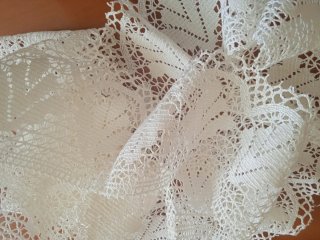 Encaje / puntilla, blanco,  2,5m
