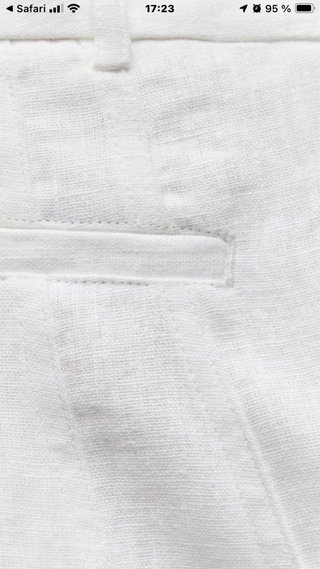 Pantalón Lino Zara Blanco