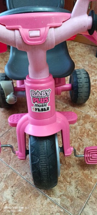 Triciclo Paseo Bebé Rosa