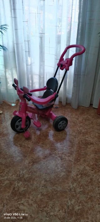 Triciclo Paseo Bebé Rosa