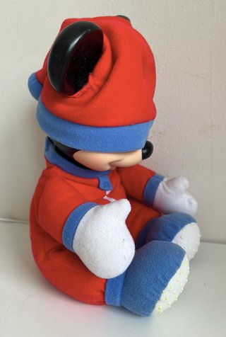 Muñeco Peluche Mickey Mouse Pijama Rojo Vintage