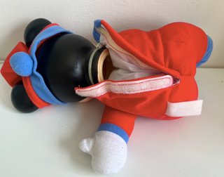 Muñeco Peluche Mickey Mouse Pijama Rojo Vintage