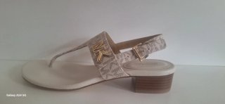 Sandalias Michael Kors Jilly Beige y Doradas