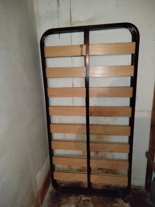 Somier 90cm Metal y Madera