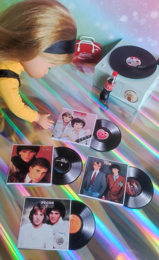 Miniaturas de discos de vinilo