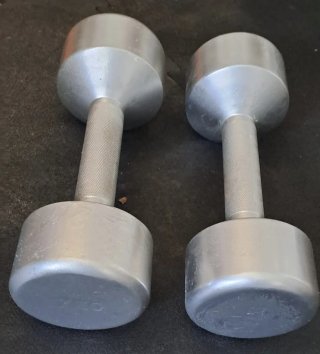 2 Mancuernas de 7kg de acero