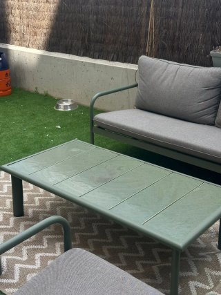 Conjunto Muebles Terraza Gris/Verde