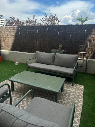Conjunto Muebles Terraza Gris/Verde