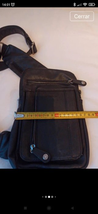 Borsa a tracolla nera da uomo