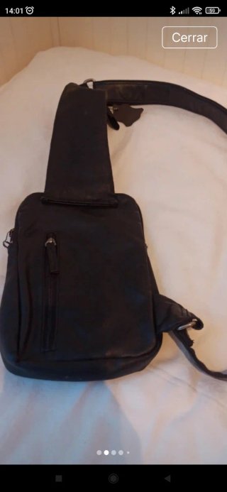 Borsa a tracolla nera da uomo