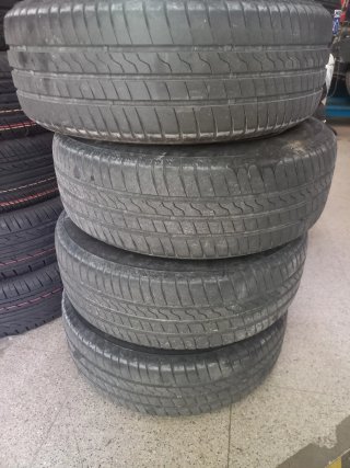 4 Llantas de Hierro con Neumáticos 195/65 R15 91H