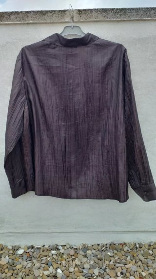 Camisa Yessica chocolate bordada