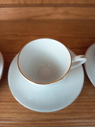 Juego de 6 tazas de café con platillos
