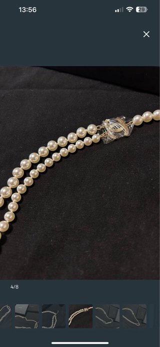 Collar Chanel Perlas Doble Cadena