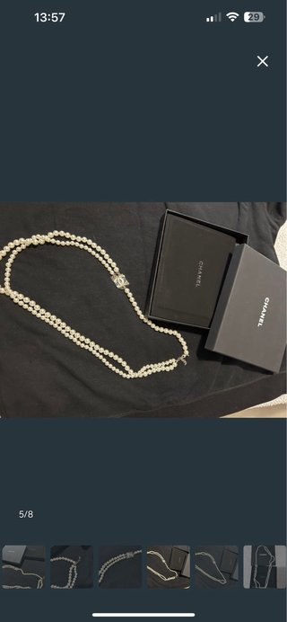 Collar Chanel Perlas Doble Cadena