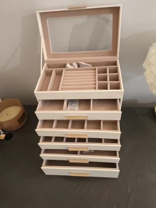 Portagioie grande beige e oro