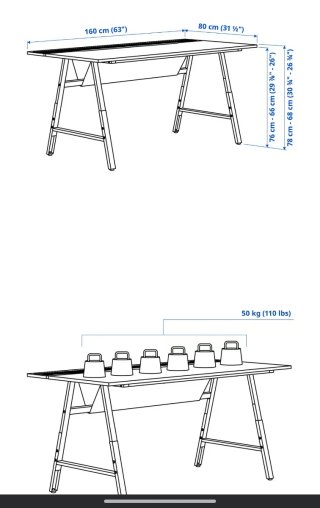 Mesa Gaming Ikea Utespelare Negra