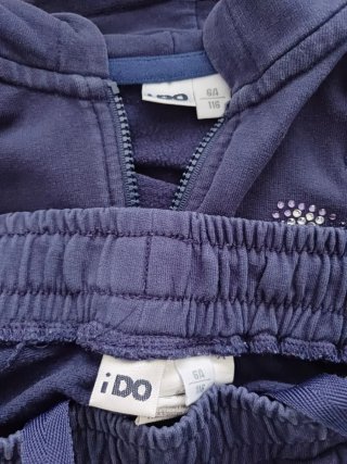 Felpa e pantaloni bambina blu 6 anni 116 cm