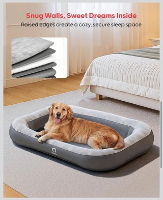 Cama Inflable Perros 120x84cm con Bomba y Bolsa