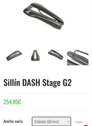 Sillín Dash Cycles Crono TT/Triatlón