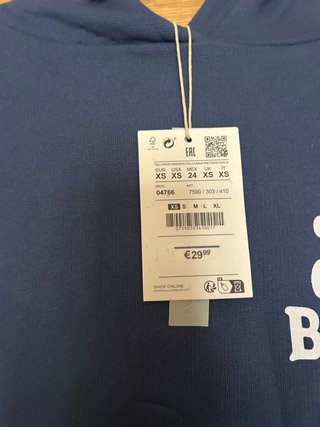 Sudadera azul con estampado Just don't bother me