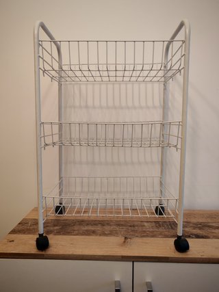 Carrito Cestas de Almacenaje Blanco