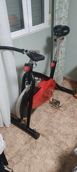 Bicicletta Statica Spinning Rossa