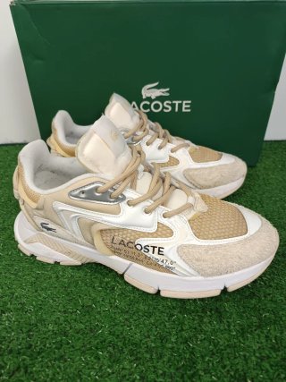 Zapatillas Lacoste Beige y Blanco