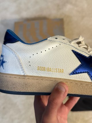 Sapatilhas Golden Goose Ballstar Brancas/Azuis