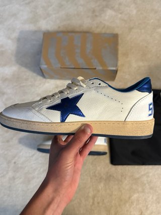 Sapatilhas Golden Goose Ballstar Brancas/Azuis