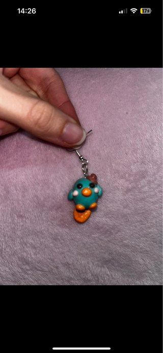 Pendientes Perry el Ornitorrinco Hechos a Mano