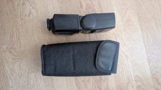 Flash Neewer con funda para sony
