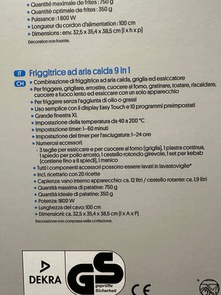 Friggitrice ad aria SilverCrest