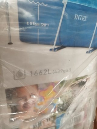 Piscina Rectangular Intex  con cubierta para tapar