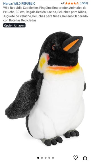 Peluche Pingüino Wild Republic Cuddlekkins