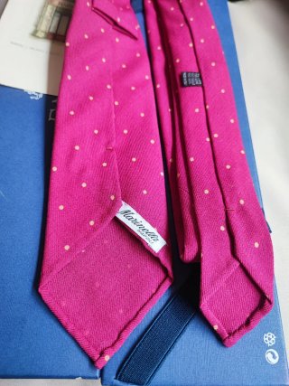 Cravatta E.Marinella Pois Rosa Beige