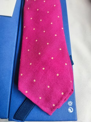Cravatta E.Marinella Pois Rosa Beige
