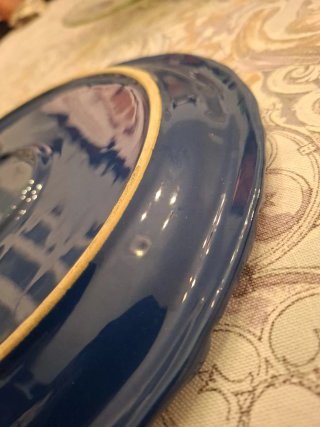 Vassoio in ceramica blu Mamaro