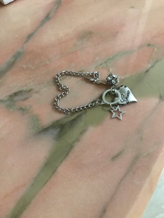 Bracciale Guess Argentato Cuore Stella