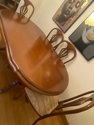 Juego de 6 sillas y mesa
