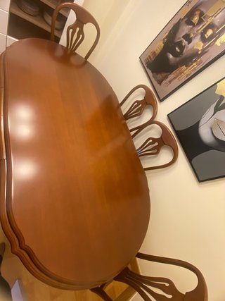 Juego de 6 sillas y mesa