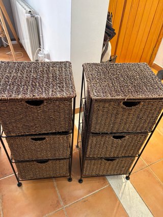 Cajonera Mimbre y Hierro