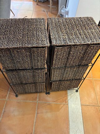 Cajonera Mimbre y Hierro
