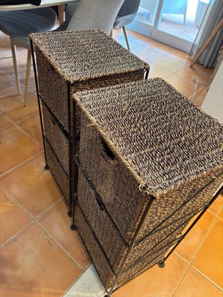 Cajonera Mimbre y Hierro