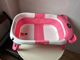Bañera bebé plegable con termómetro